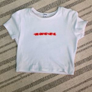 Garage brand angel crop top